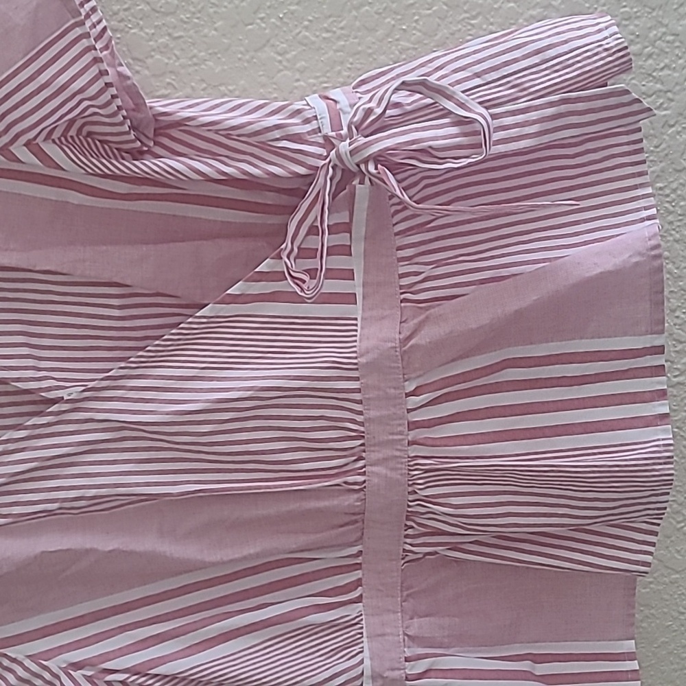 Ruffle-Hem Wrap Top in Stripe Print (L) - Picture 4 of 6